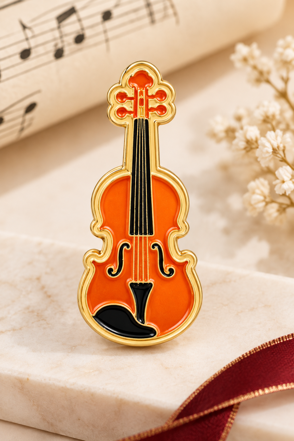 Classic Violin Enamel Mini Pin
