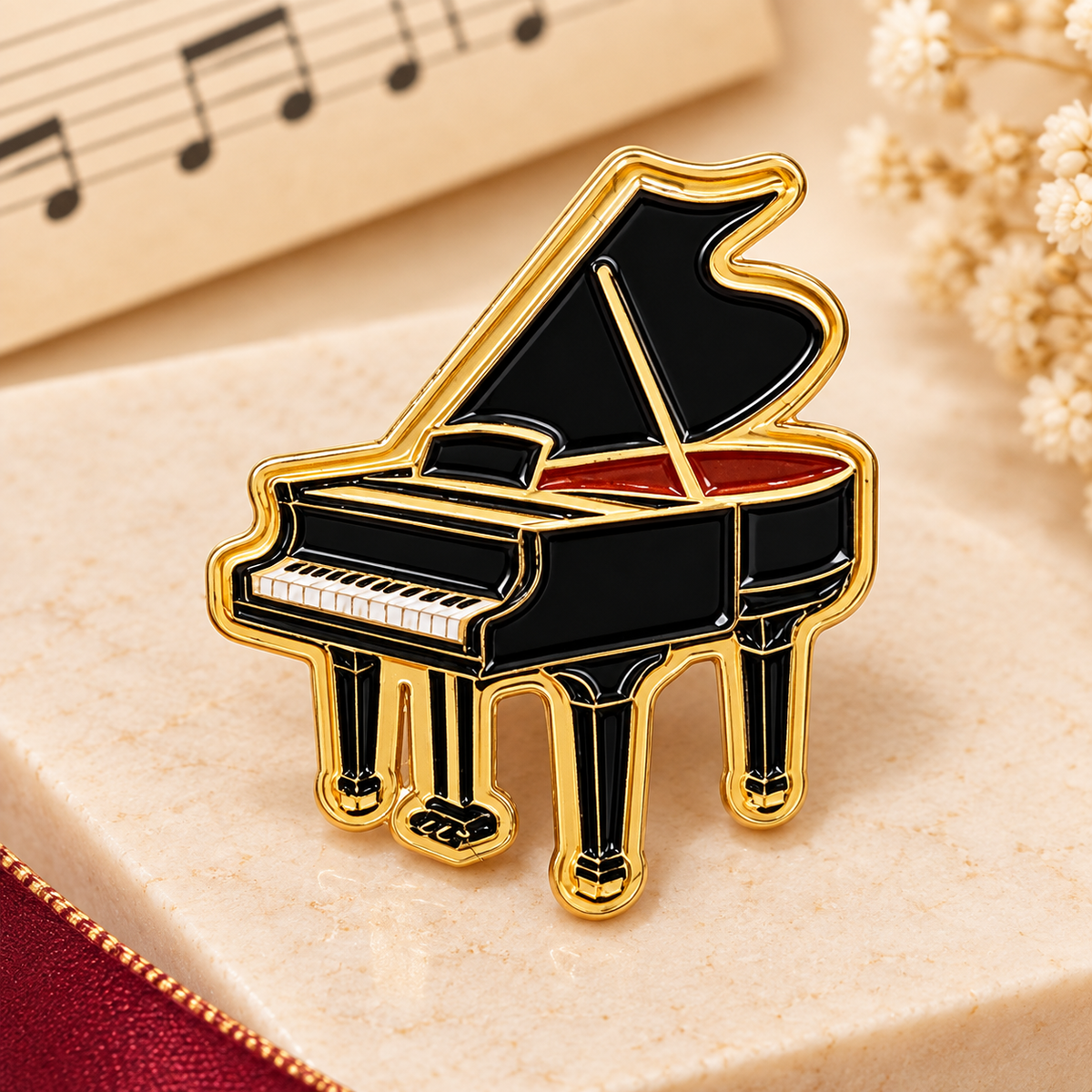 Classic Grand Piano - Enamel Mini Pin