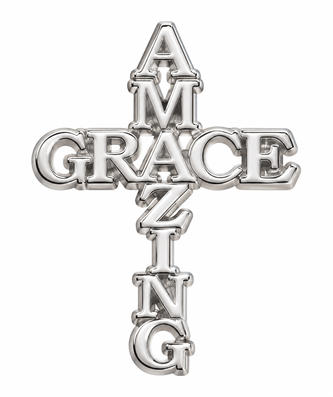 Amazing Grace - Silver Enamel Pin