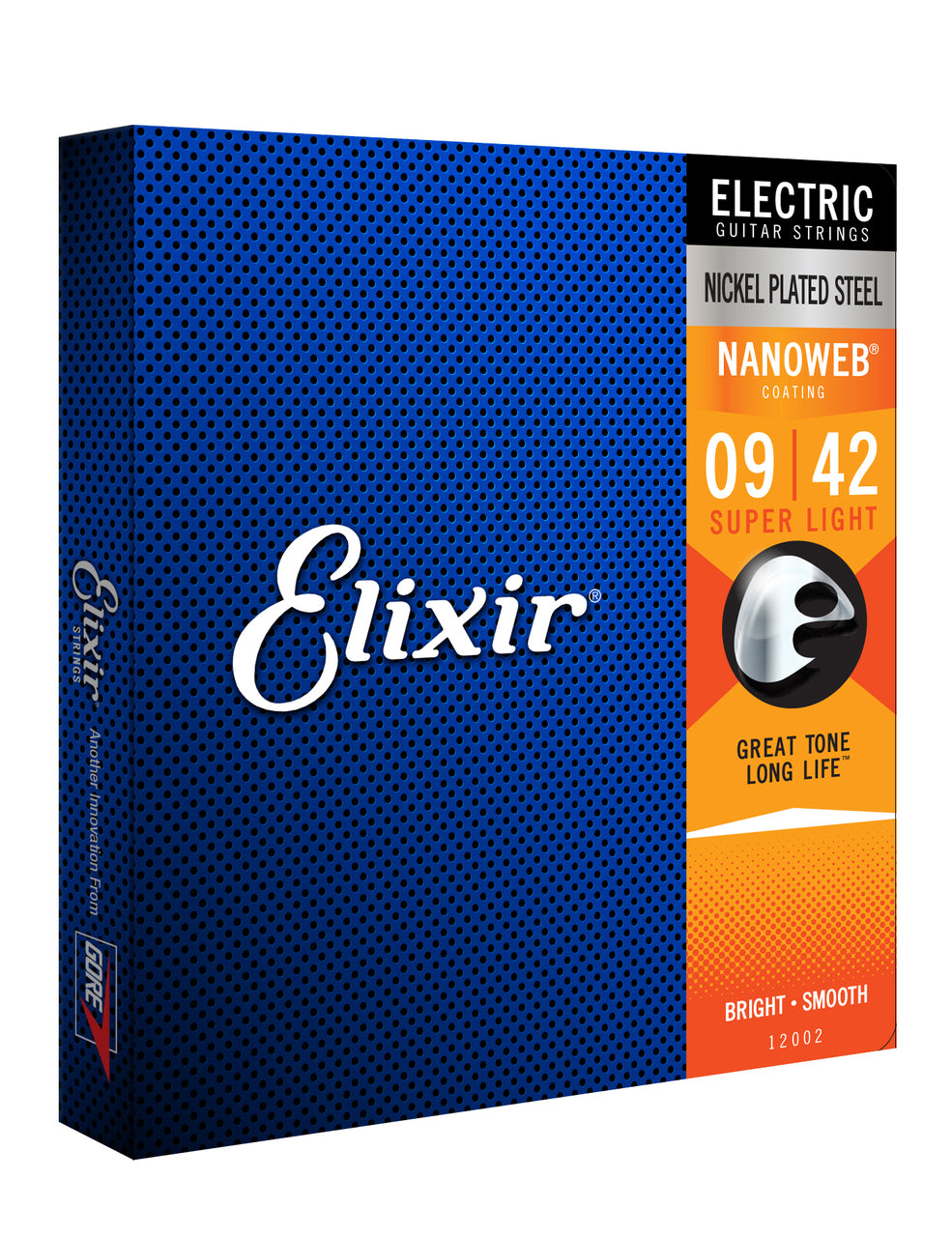 Elixir 12002 电吉他 Nanoweb 镍质超轻琴弦套装 9-42