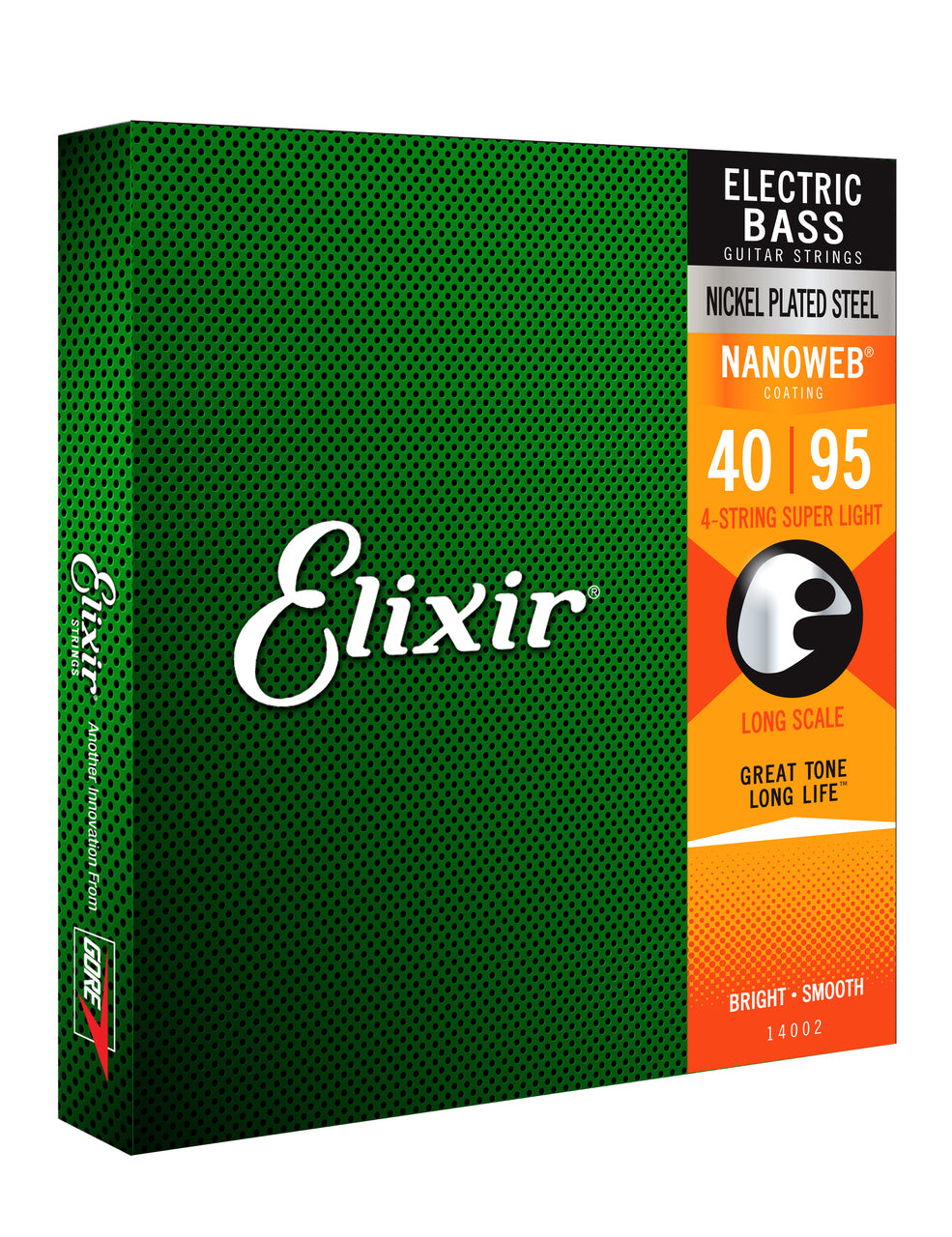 Elixir 14002 电贝司琴弦 Nanoweb 镍质超细琴弦套装 - 40-90