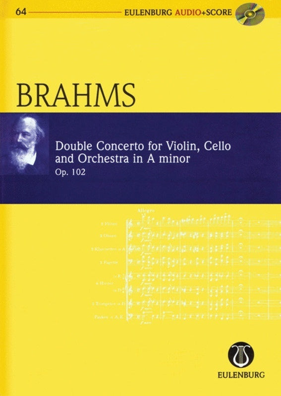 Brahms - Double Concerto A Min Op 102 Study Score Bk/Cd