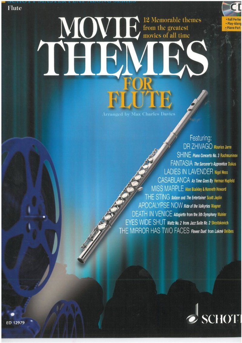 Movie Themes For Flute Bk/Cd