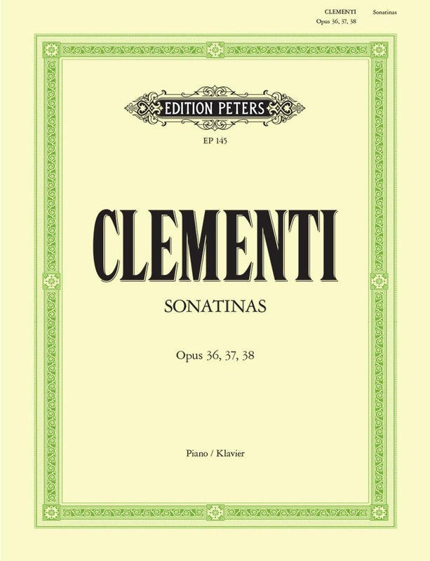 Clementi - Sonatinas Op 36 37 38 For Piano Book & Keyboard