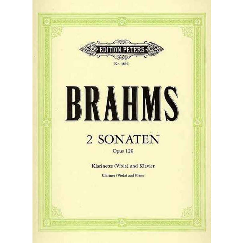 BRAHMS - 2 SONATAS 2 OP 120 CLARINET (VIOLA)/PIANO - Music2u