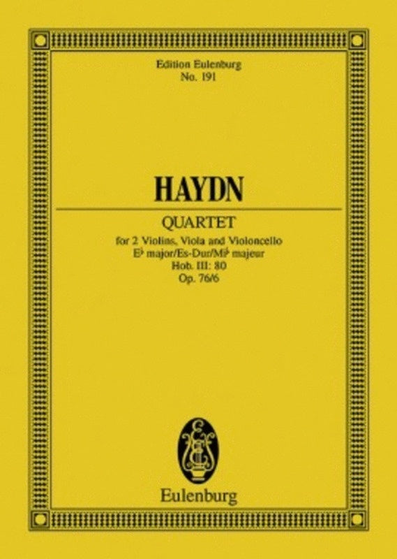 String Quartet Op 76 No 6 E Flat