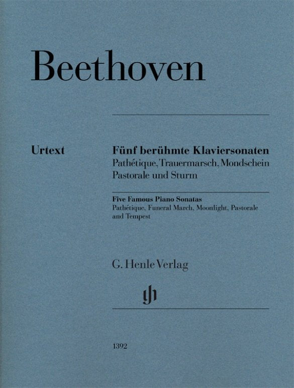 Beethoven - 5 Famous Piano Sonatas - G. Henle Verlag