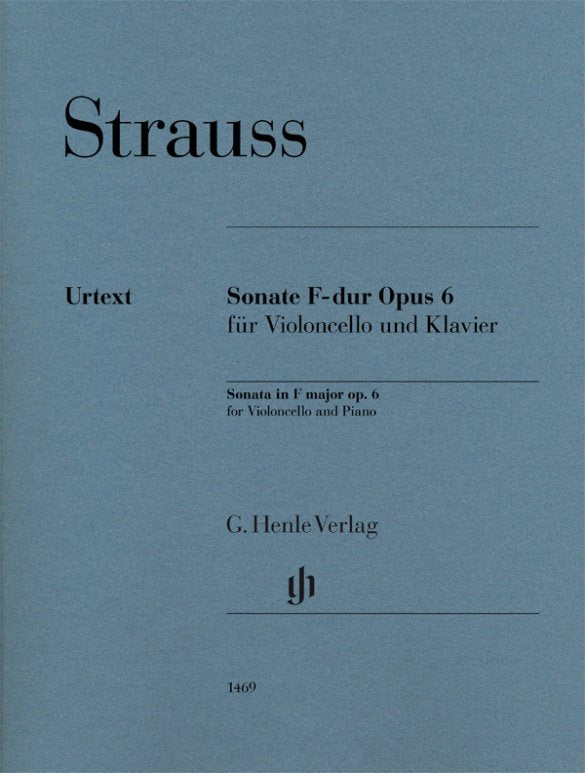 Strauss - Sonata F Major Op 6 Cello/Piano - G. Henle Verlag