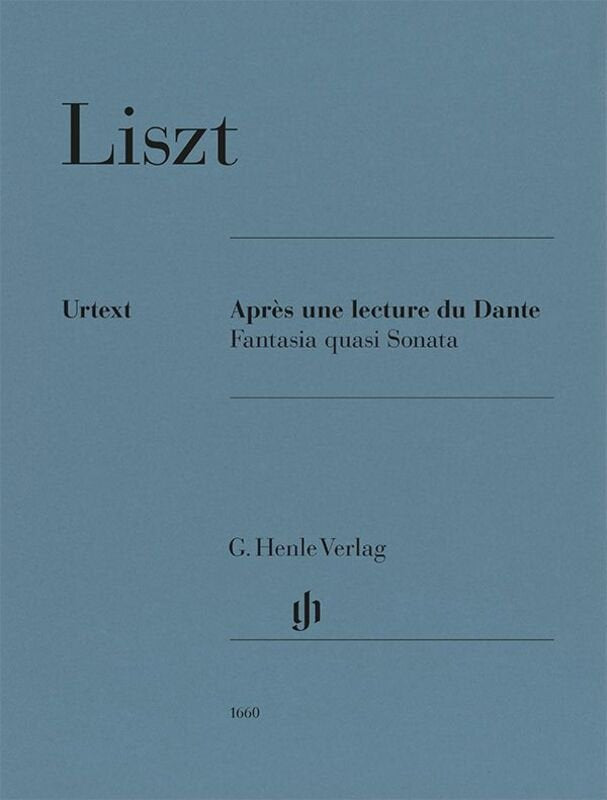 Liszt - Apres Une Lecture Du Dante Fantasia Quasi Sonata - G. Henle Verlag