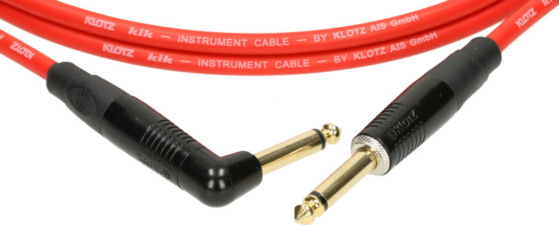 Klotz KIK KG PRR Kik Pro Instrument Cable With Right Angle Metal Jack - Red - 6m