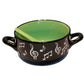 MUSIC NOTE BOWL WITH SPOON GREEN