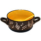 MUSIC NOTE BOWL WITH SPOON YELLOW