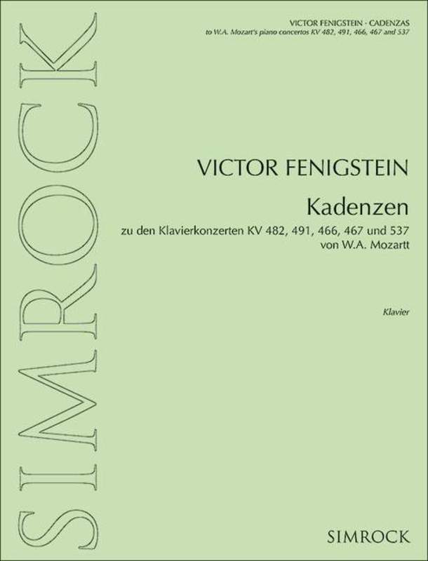 Cadenzas For Mozart Piano Concertos