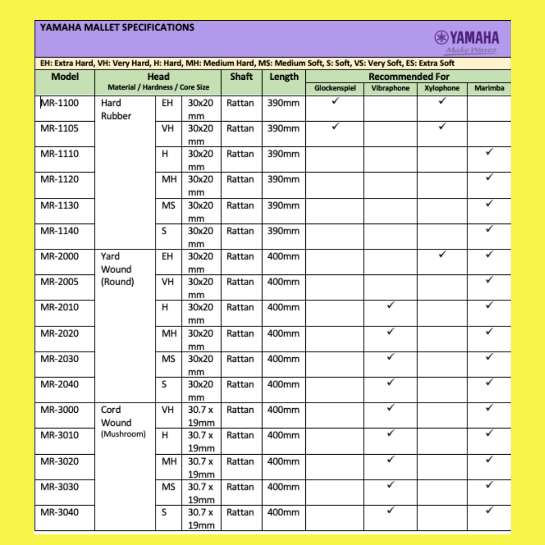 Yamaha Cord Rattan Virtuoso Mallet - Medium Soft