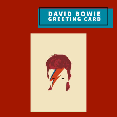 David Bowie Pop Art Style Blank Greeting Card Giftware