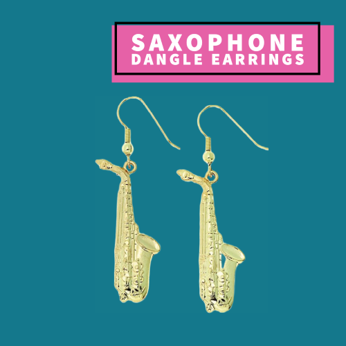 Saxophone Dangle Earrings Giftware