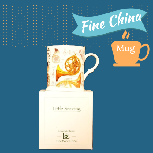 Fine China Mug - French Horn Design Giftware