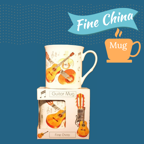 Fine China Mug - Acoustic Guitar Design Giftware