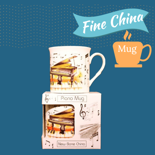 Fine China Mug - Grand Piano Design Giftware