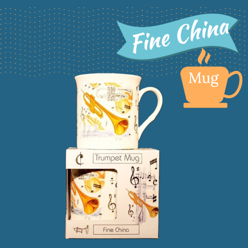 Fine China Mug - Trumpet Design