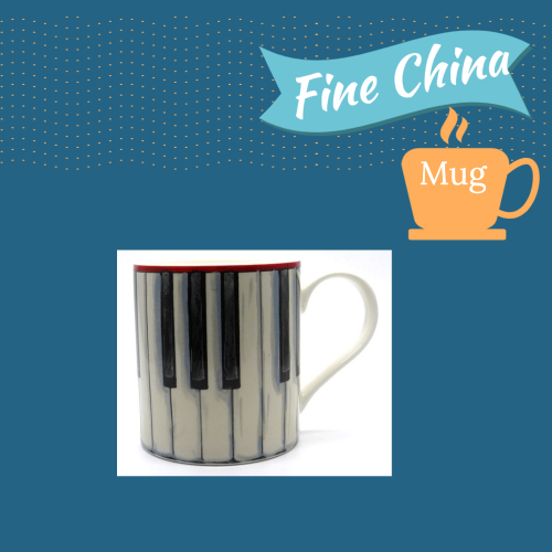 Fine China Mug - Piano Keys Design Giftware