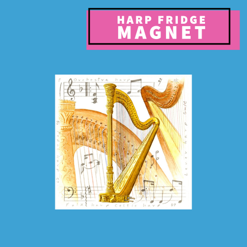 Fridge Magnet - Harp Design Giftware