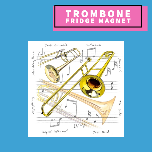 Trombone Fridge Magnet Giftware