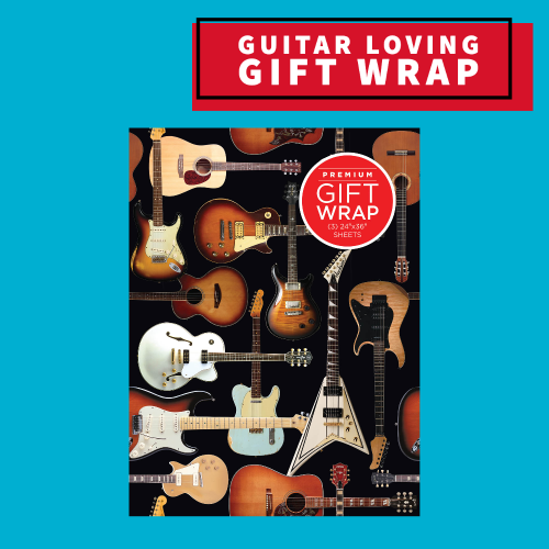 Gift Wrapping Paper - Guitar Collage Theme Giftware