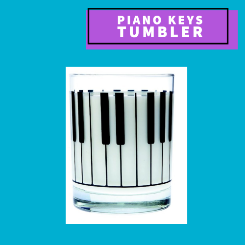 Piano Keys Tumbler Glass Giftware