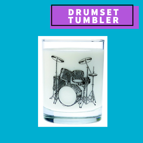 Drumset Tumbler Glass Giftware