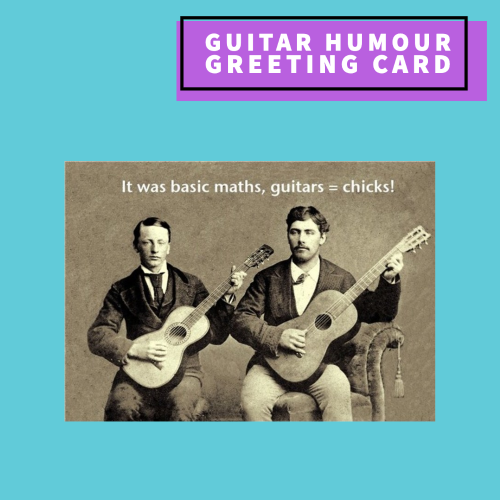 Guitar Humour Blank Greeting Card