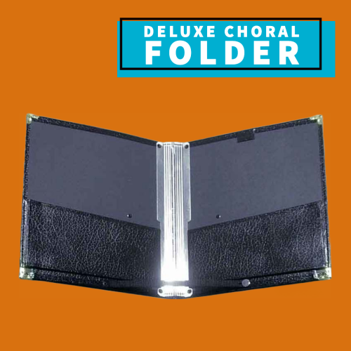 Deluxe Black Choral Folder With Detachable Button Strap (25.56Cm X 31.75Cm) Musical Instruments &