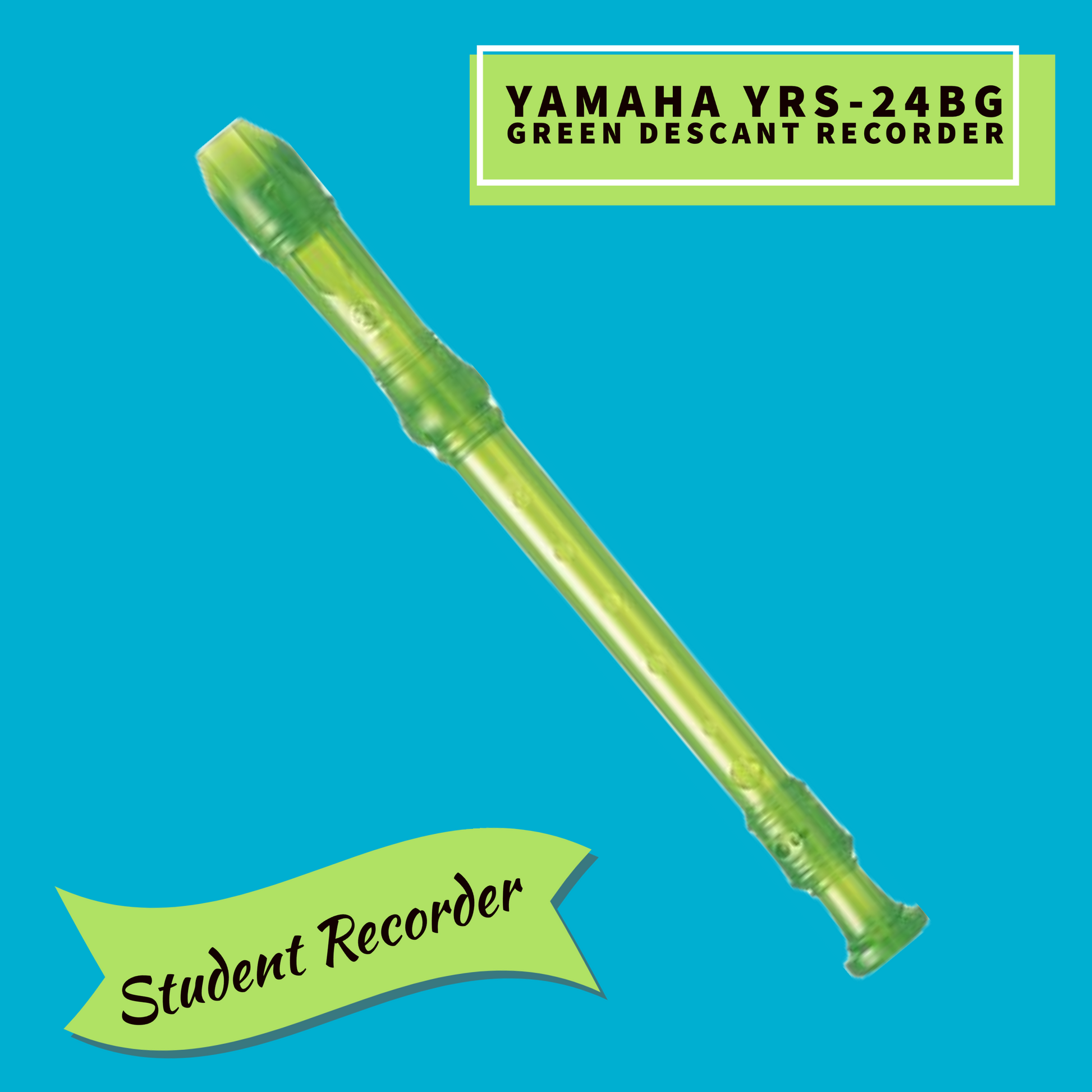 Yamaha Yrs-24Bg Descant C 3 Piece Student Recorder (Candy Green) Musical Instruments & Accessories