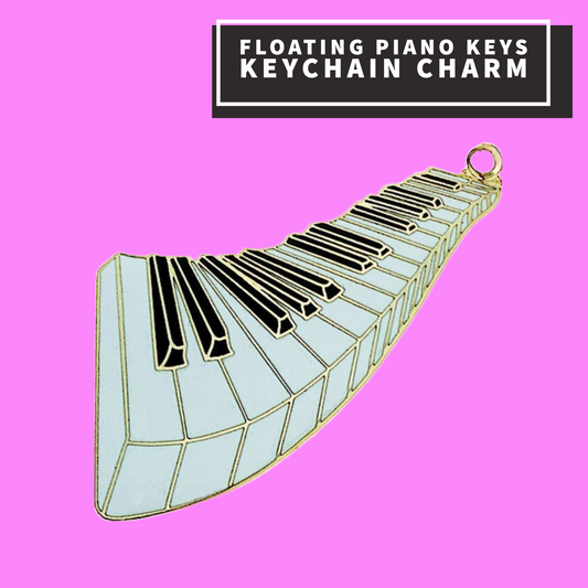 Floating Piano Keys Keychain Charm Giftware
