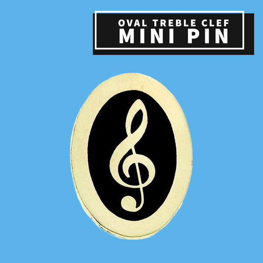 Oval Treble Clef Mini Pin Giftware