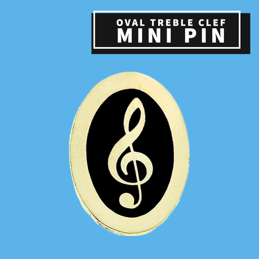 Oval Treble Clef Mini Pin