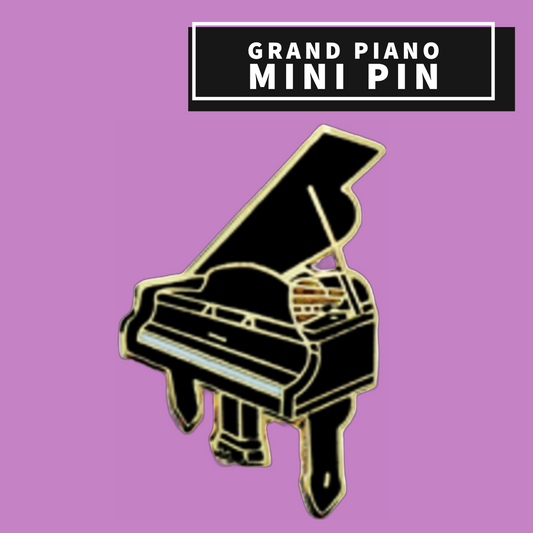 Black Grand Piano Mini Pin