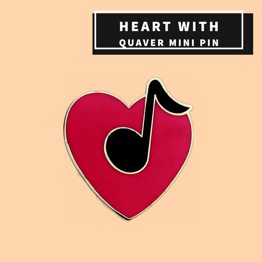 Heart With Quaver Mini Pin Giftware