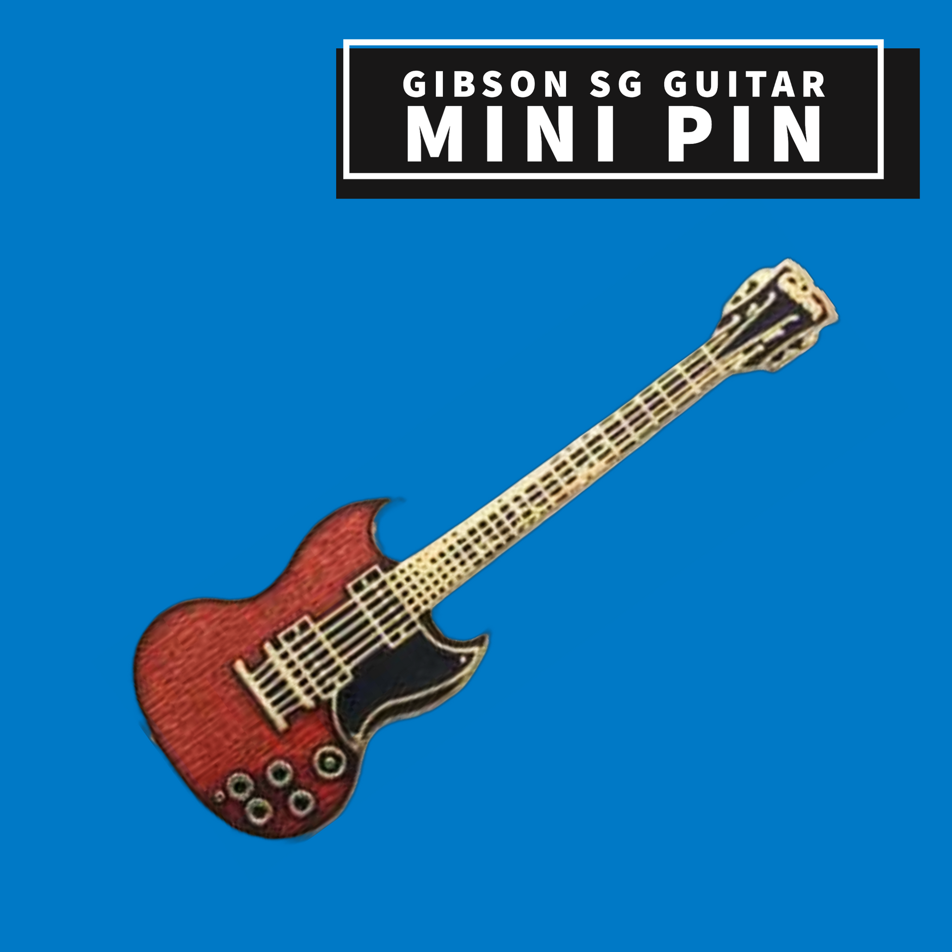 Red Gibson Sg Guitar Mini Pin Giftware