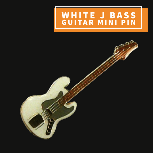 White J Bass Guitar Mini Pin Giftware