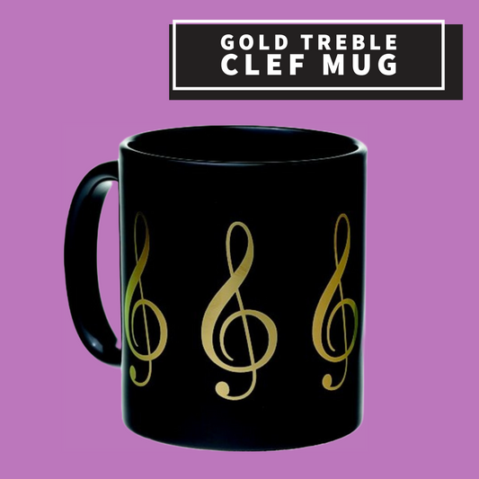 Treble Clef Mug (Black and Gold)
