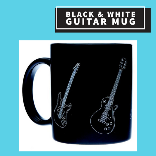 Black & White Guitar Mug Giftware