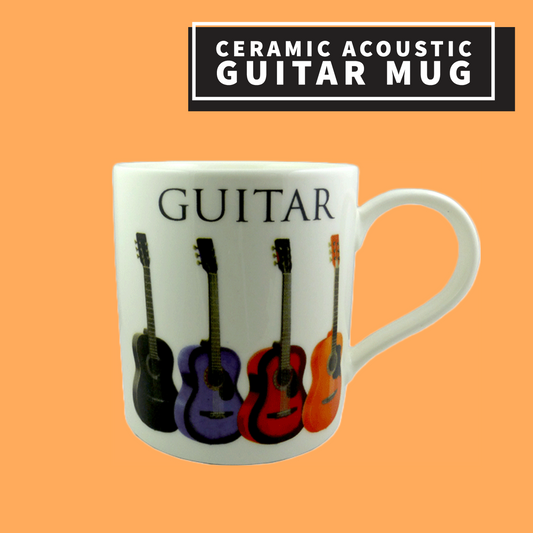 Ceramic Acoustic Guitar Mug Giftware
