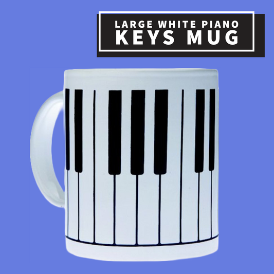 Large White Piano Key Mug Giftware