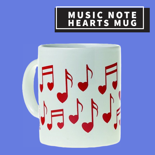 Music Note Hearts Mug Giftware