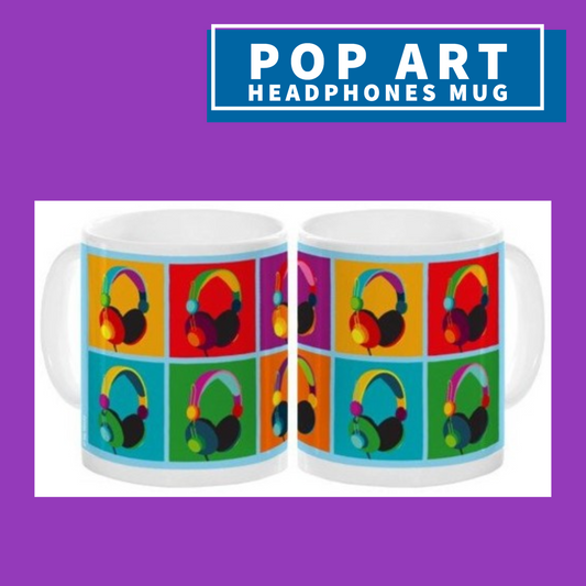 Pop Art Headphones Mug