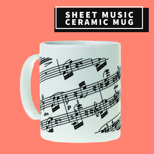 Sheet Music Ceramic Mug Giftware