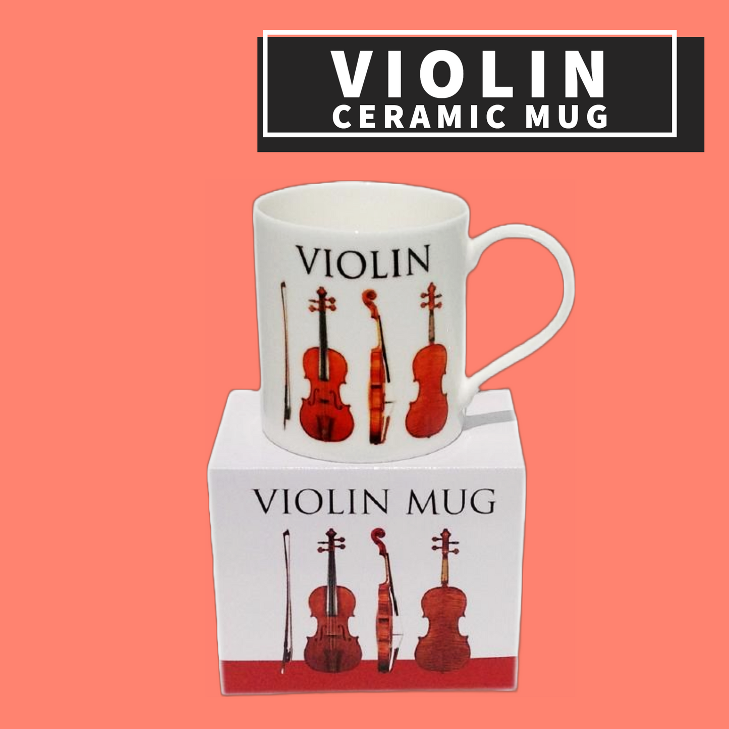 Violin Ceramic Mug Giftware