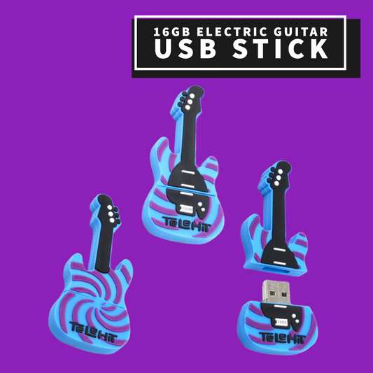Blue Electric Guitar USB Memory Stick 16GB