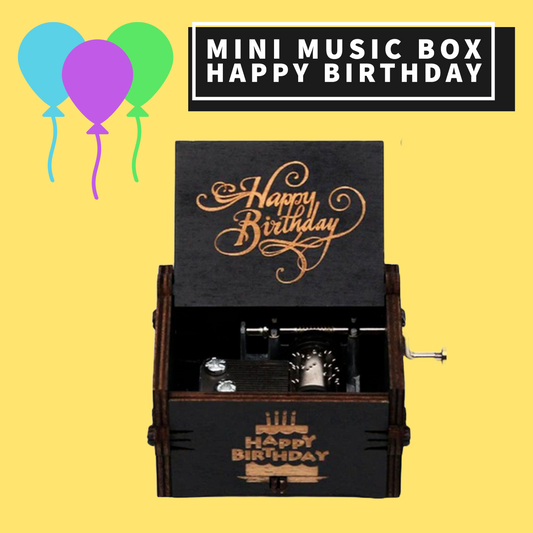 Happy Birthday Mini Music Box (Black)